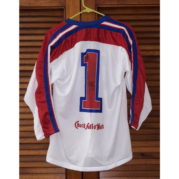 VINTAGE CHOCK FULL O'NUTS Coffee USA Hockey Team 1984 PROMO JERSEY SIZE MEDIUM - Picture 4 of 4